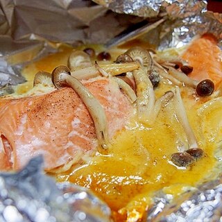 秋鮭の味噌ﾏﾖホイル焼き